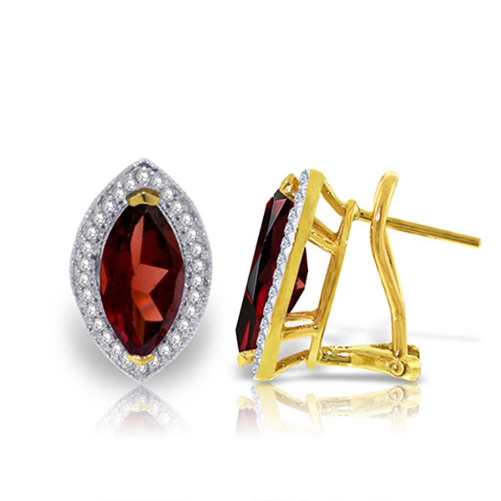 Earring With Natural Diamonds Garnets 2250$